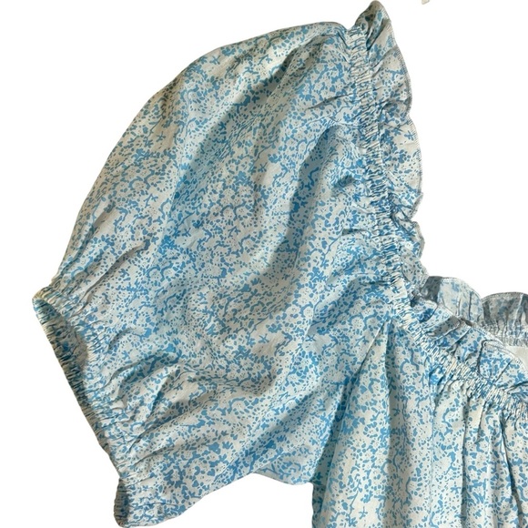 Pink Lily x Caitlin Covington Palm Beach Mini Dress Cottage Floral Blue Size XS - Picture 8 of 14